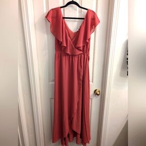 Large Baltic Born Pretty Peach Ruffle Layered Dress